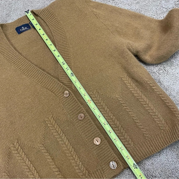 OBR Vintage Lambswool Angora Rabbit hair Crop Cardigan Sweater Made in Hong Kong - Picture 9 of 13